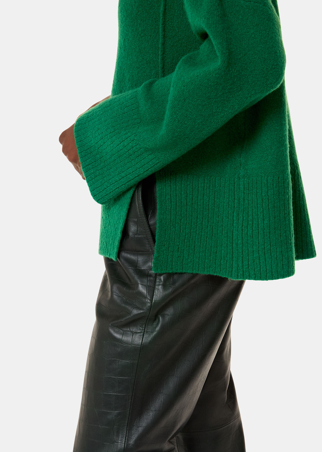 Wool Mix Roll Neck Knit