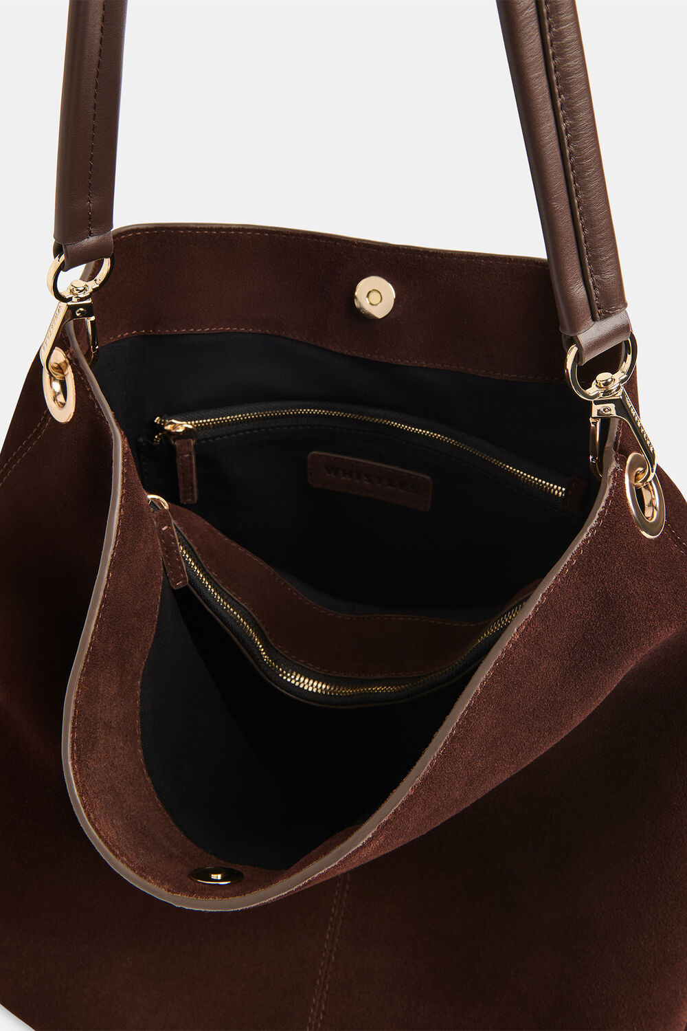 Chocolate Kamil Suede Tote Bag