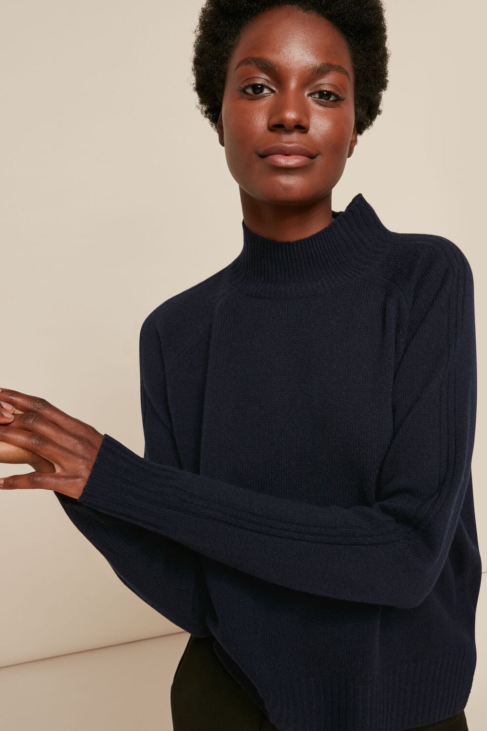 Funnel Neck Merino Knit