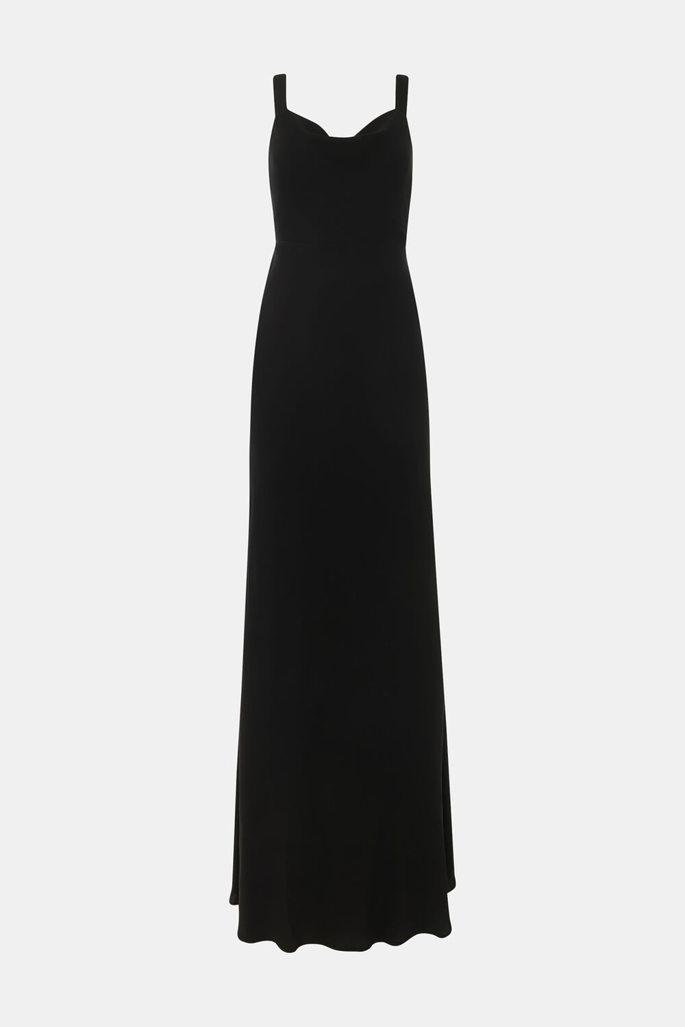 Black Thea Cowl Satin Maxi Dress
