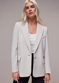 Petite Crepe Boyfriend Blazer