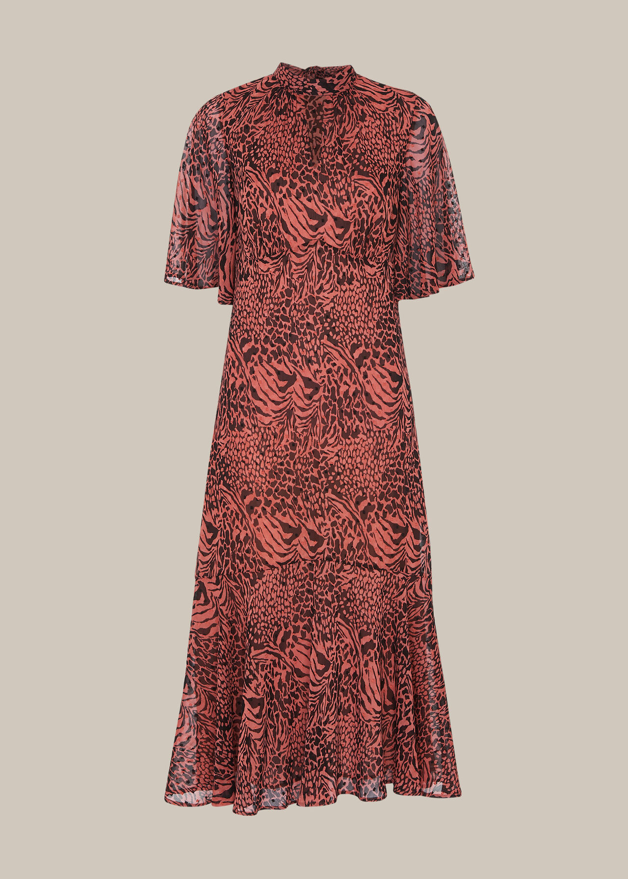Desert Zebra Print Midi Dress