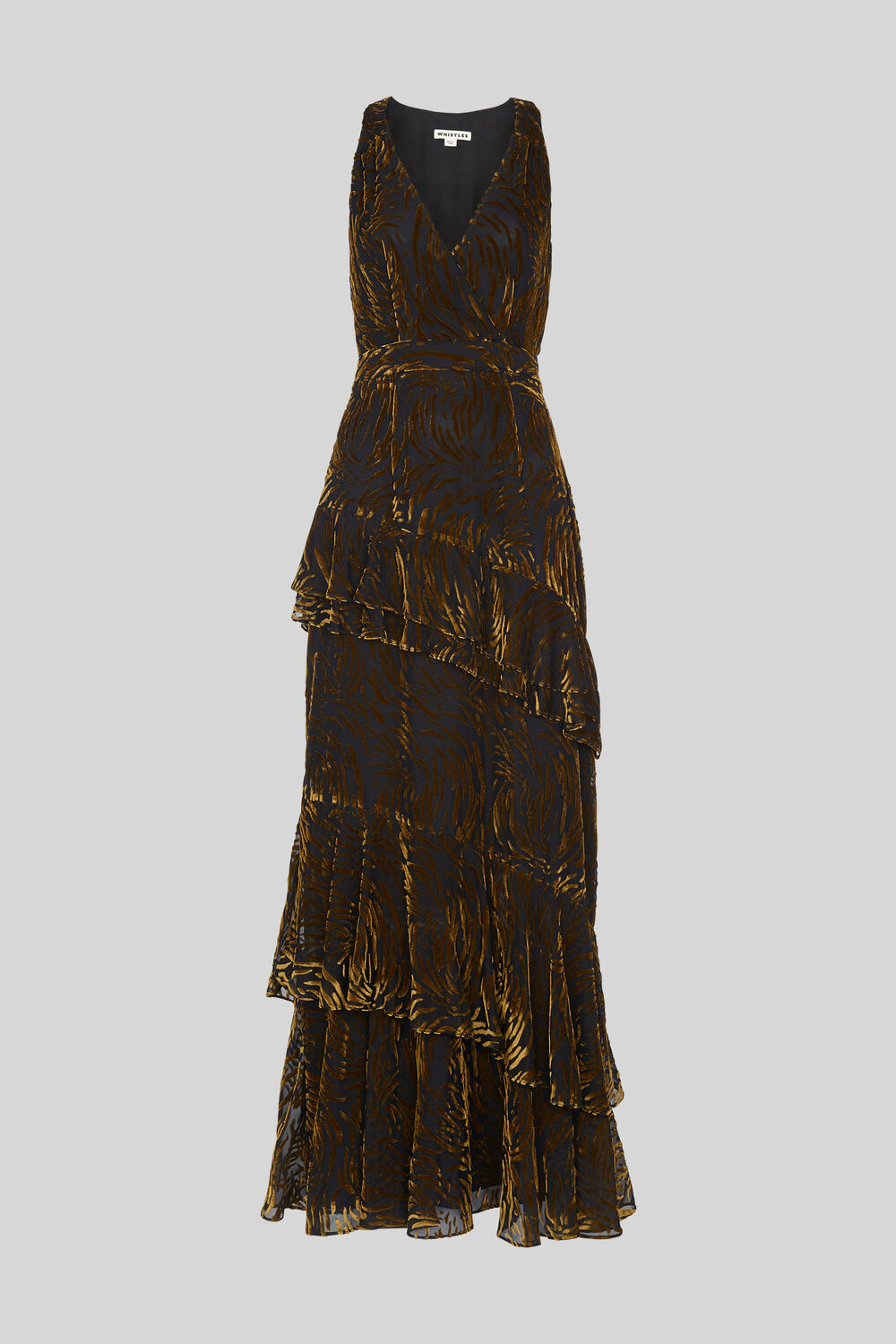 Edith Reed Print Maxi Dress Gold