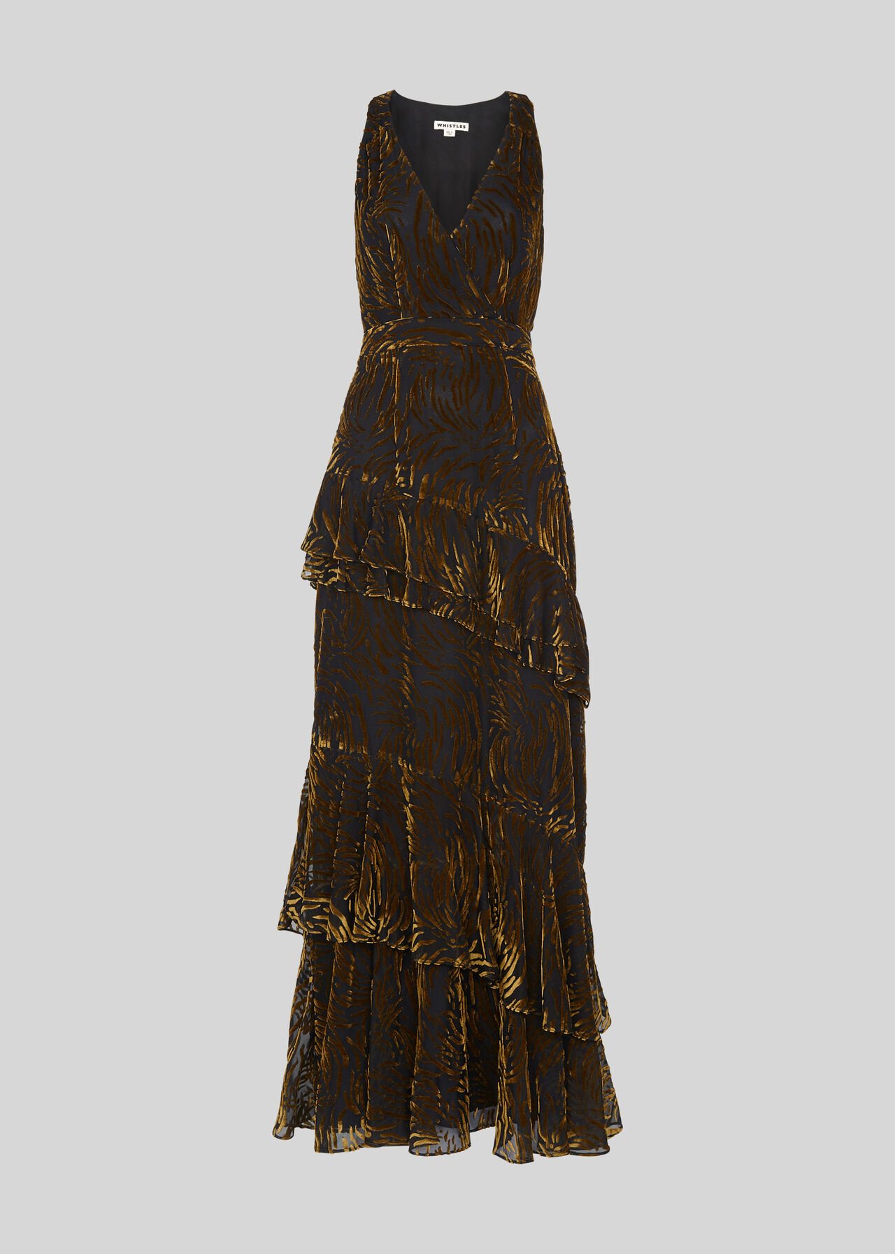 Edith Reed Print Maxi Dress Gold