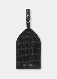 Shiny Croc Luggage Tag Black