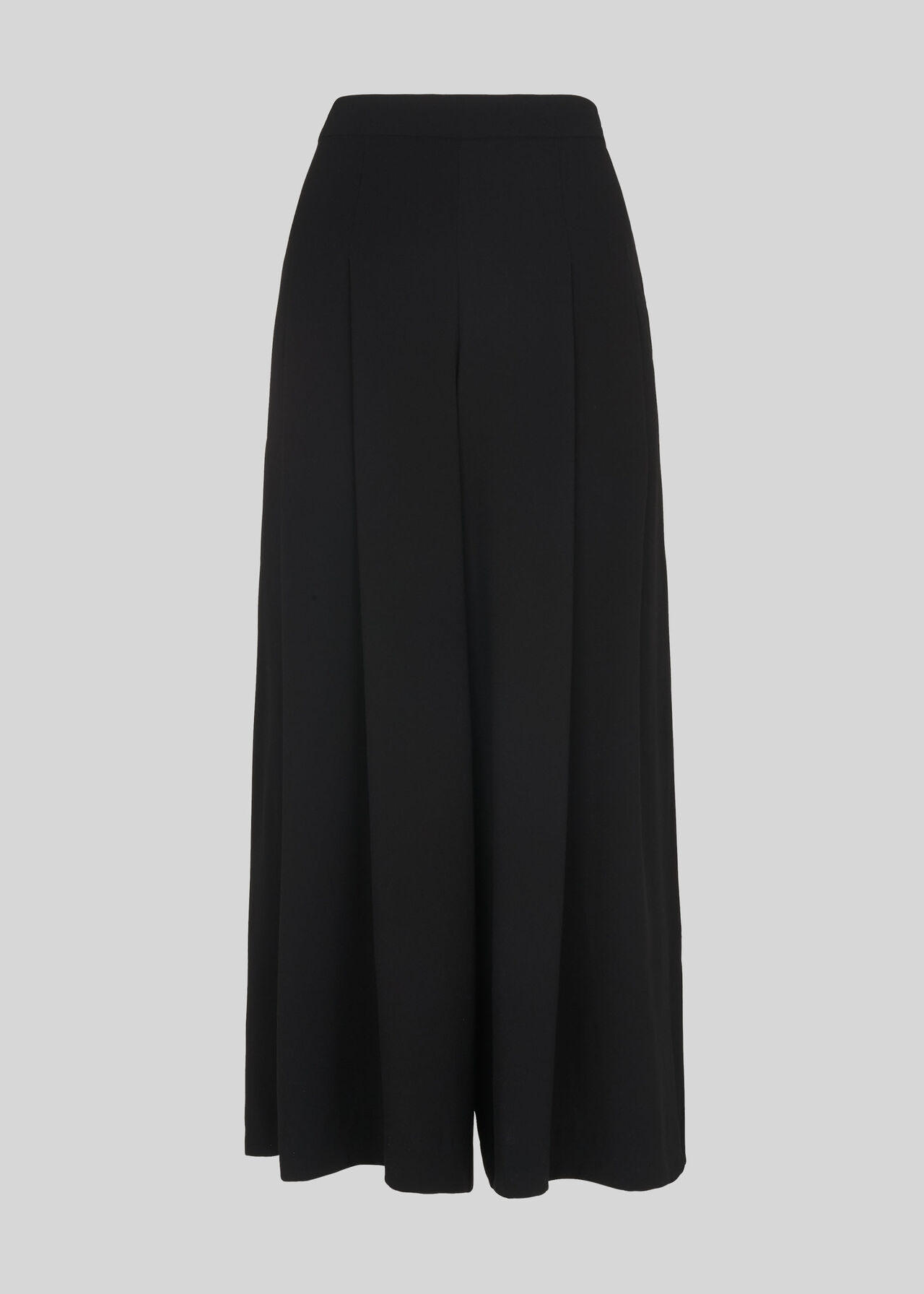 Pleat Front Wide Leg Trouser Black