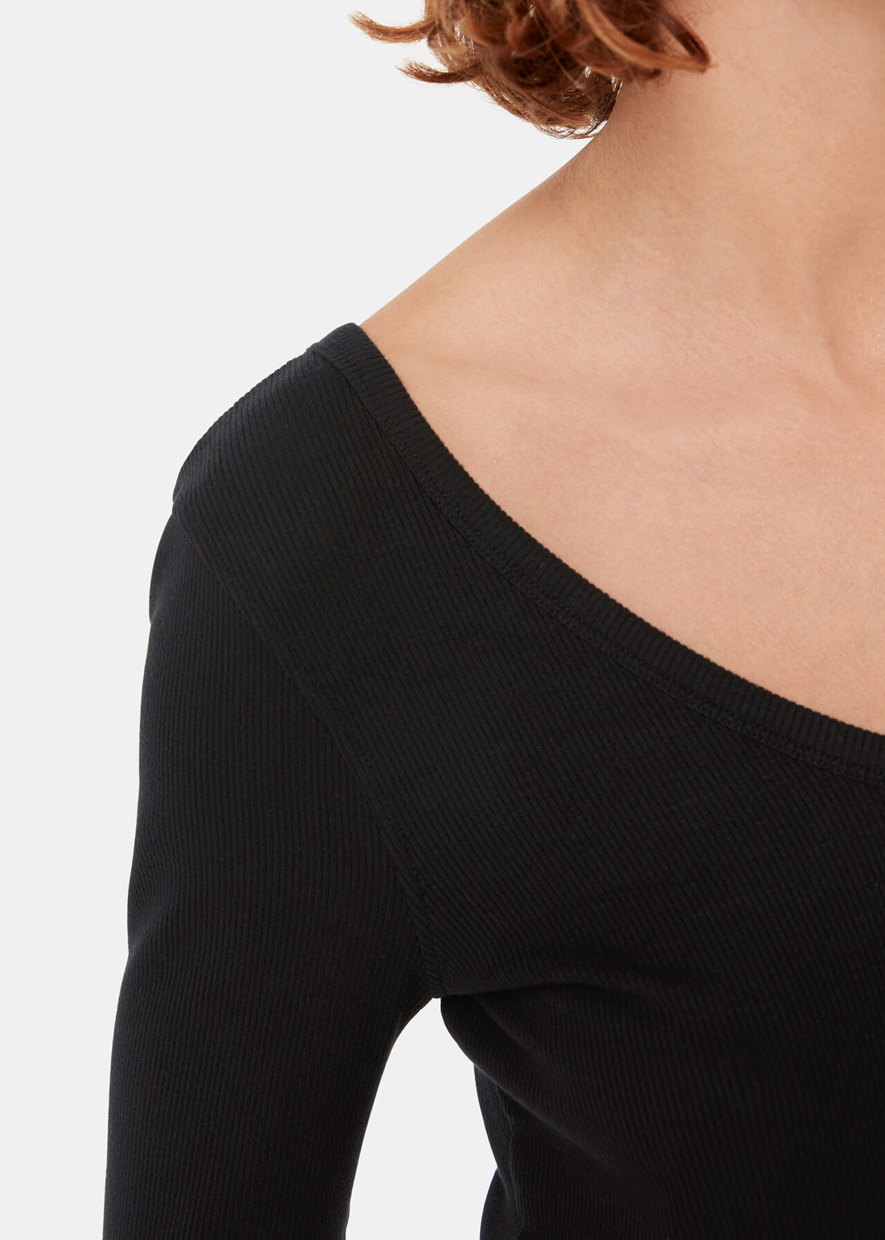 Essential Ribbed V Neck