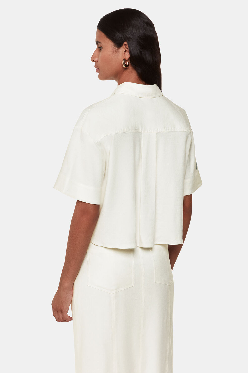Applique Linen Blend Shirt