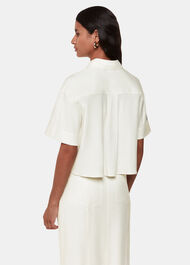 Applique Linen Blend Shirt