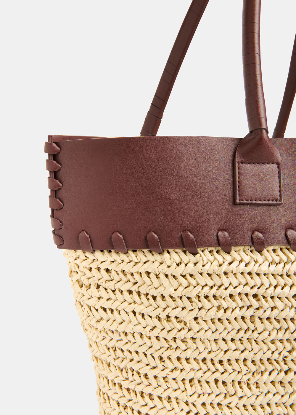 Ruhi Collar Straw Tote