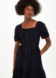 Broderie Poplin Trapeze Dress