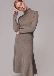 Flare Detail Knitted Skirt