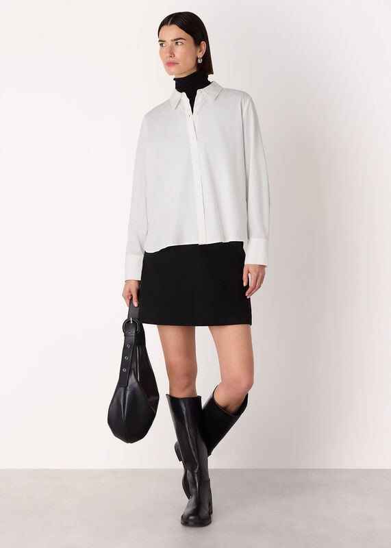White Boxy Cotton Shirt