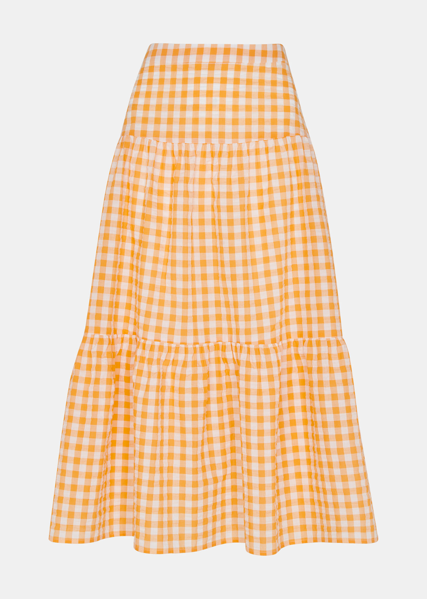 Orange hotsell gingham skirt