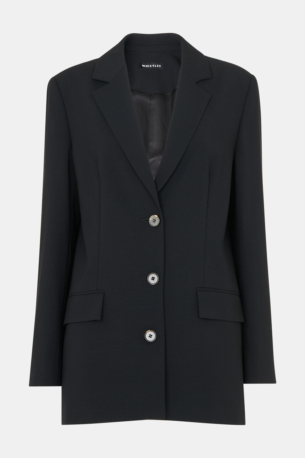 Black Amelie Wool Blend Blazer