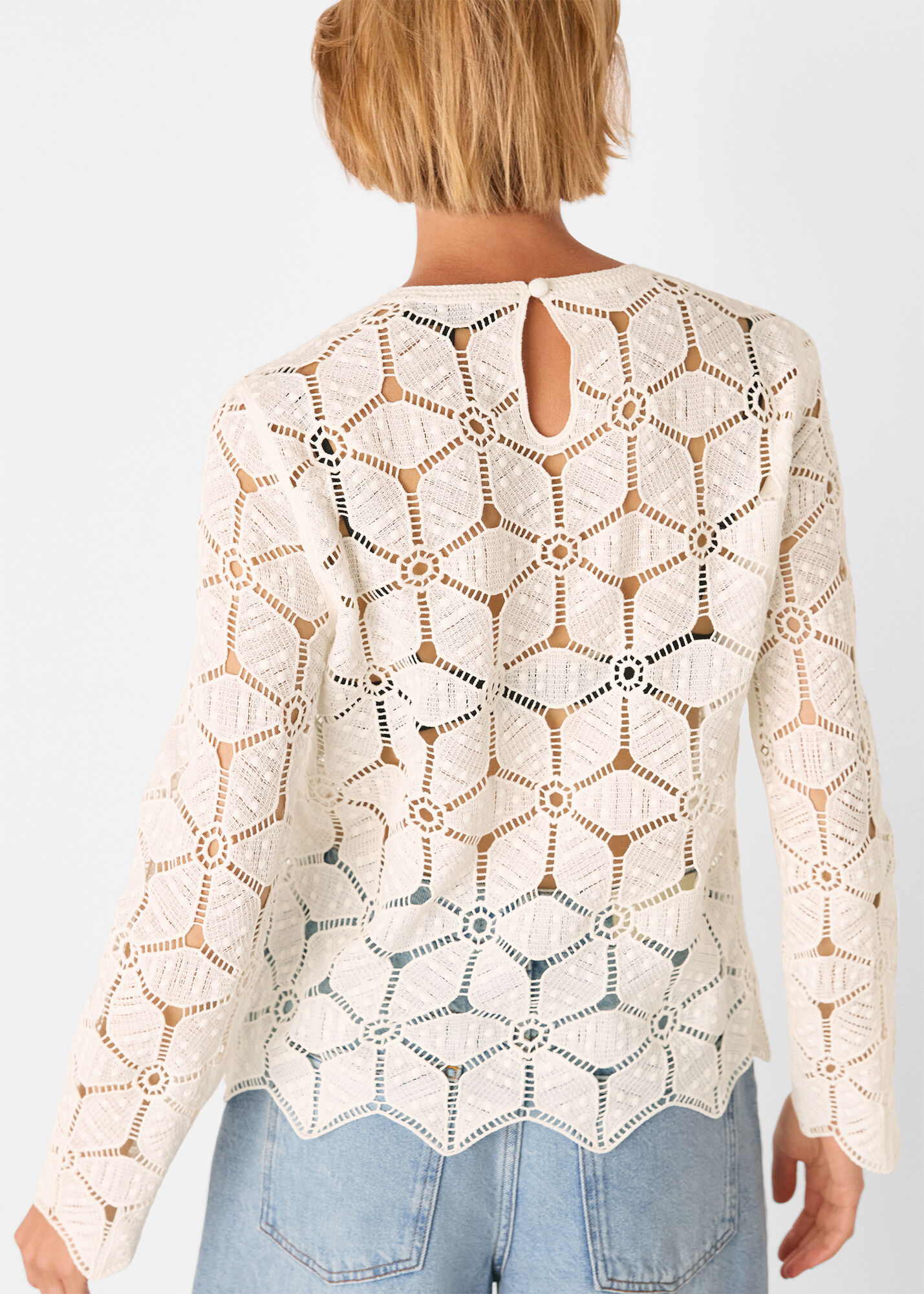 Ameri　CROCHET LONG KNIT Ameri（アメリ）の「CROCHET LONG KNIT（その他トップス）」 - WEAR