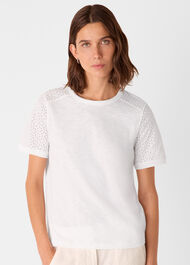 Broderie Sleeve Detail Tee