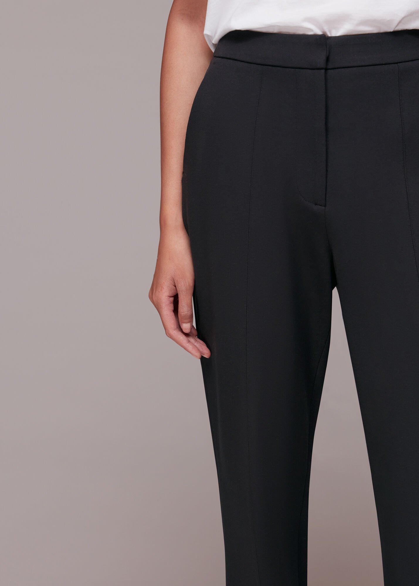 Black clearance ponte trousers