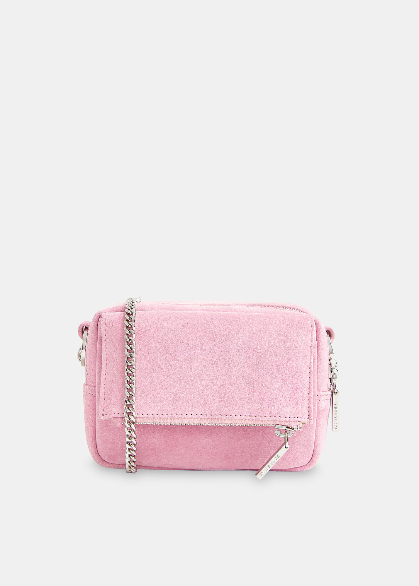 Pink suede bag clearance