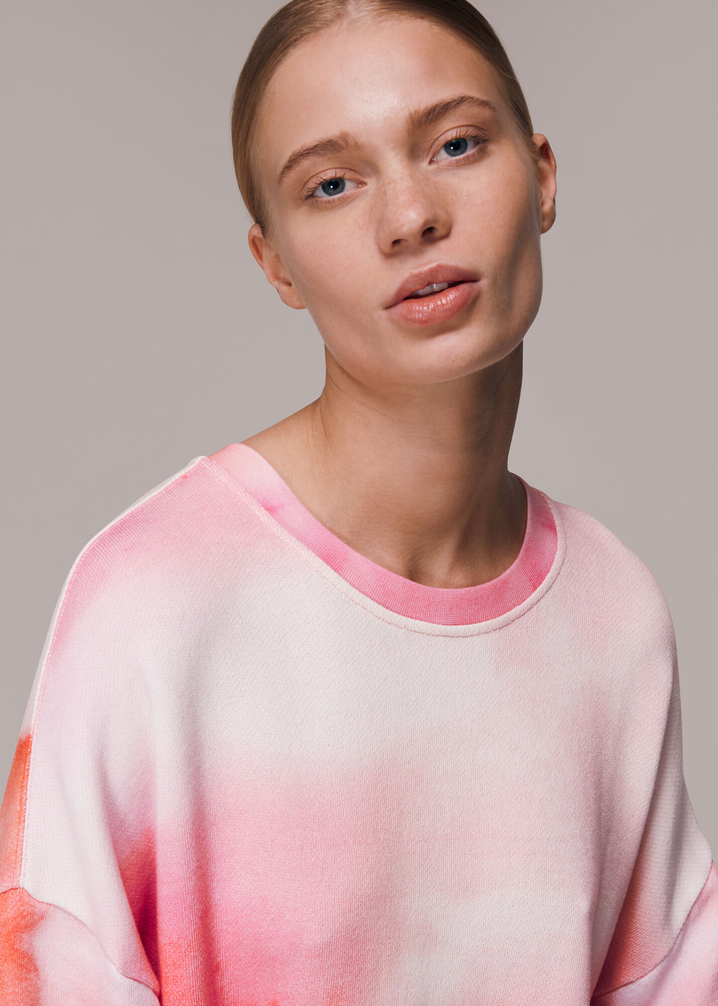 Whistles tie top dye sweatshirt