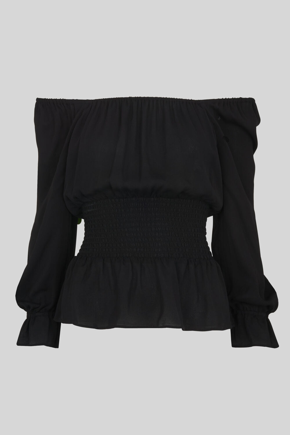 Adara Smocked Waist Top Black