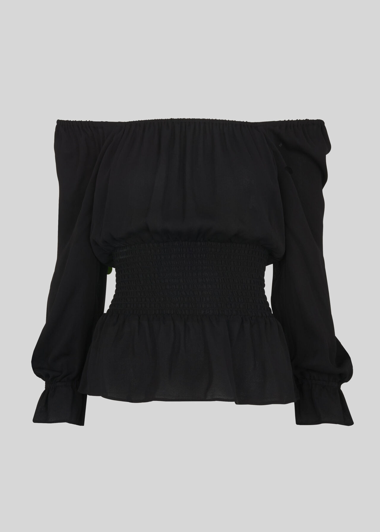 Adara Smocked Waist Top Black