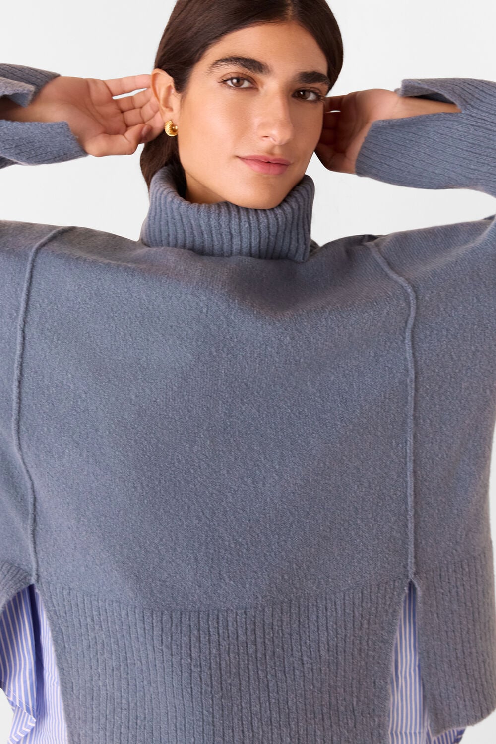 Wool Mix Roll Neck Knit