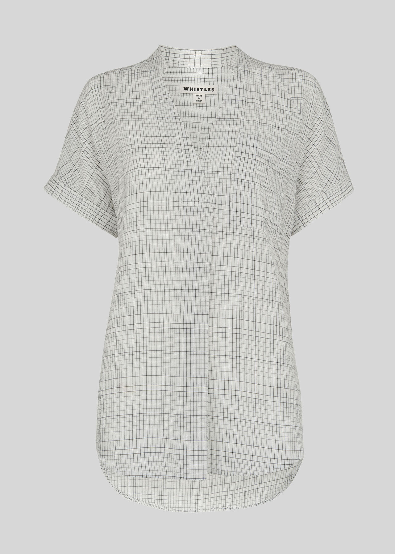 Lavina Check Pocket Shirt White/Multi