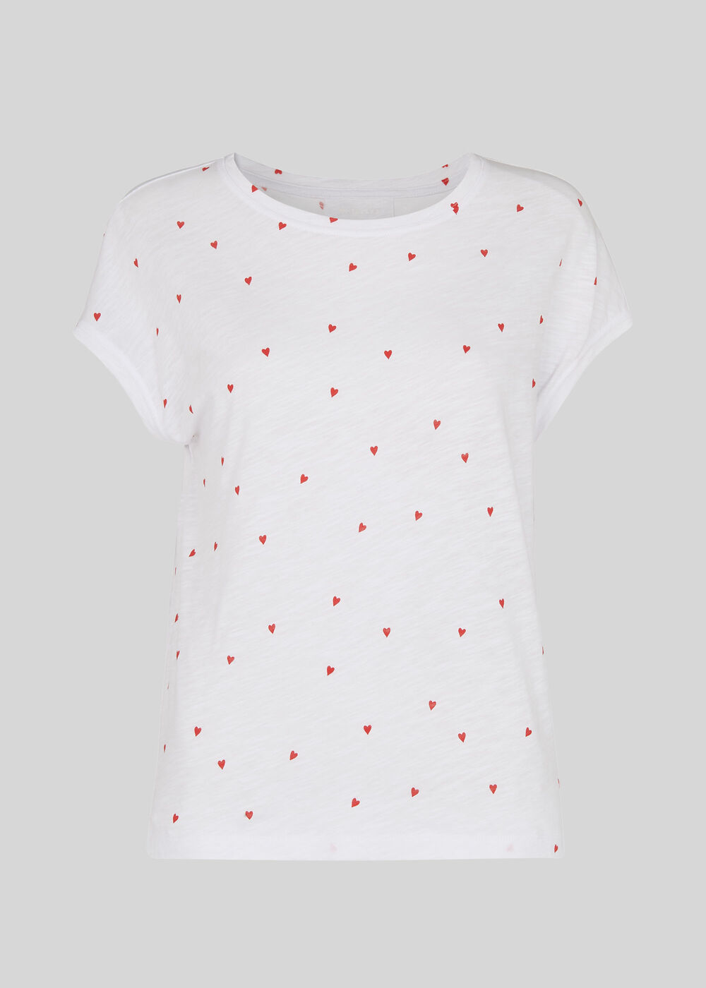 Scattered Heart Print Minimal White/Multi