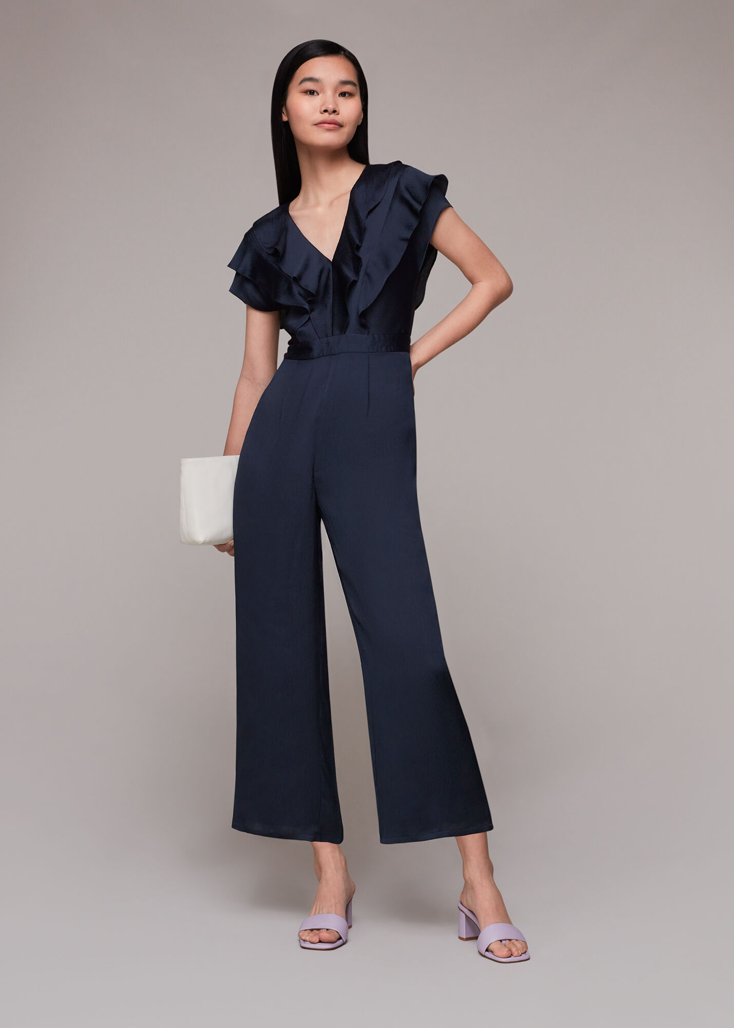 Victorian Blue Blazer Jumpsuit for Women's High End Fashion - B'Infinite