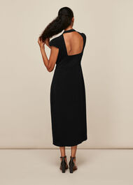 High Neck Textured Dress