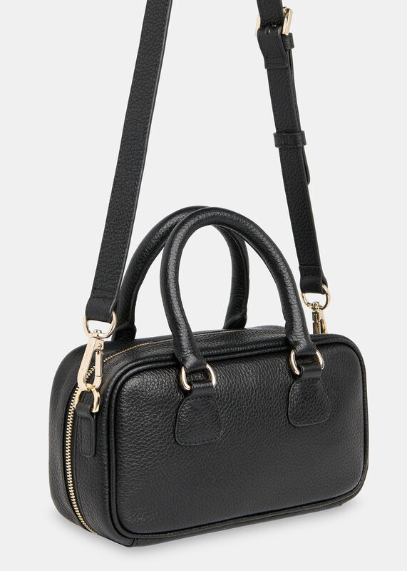 Black Lois Bowling Crossbody Bag