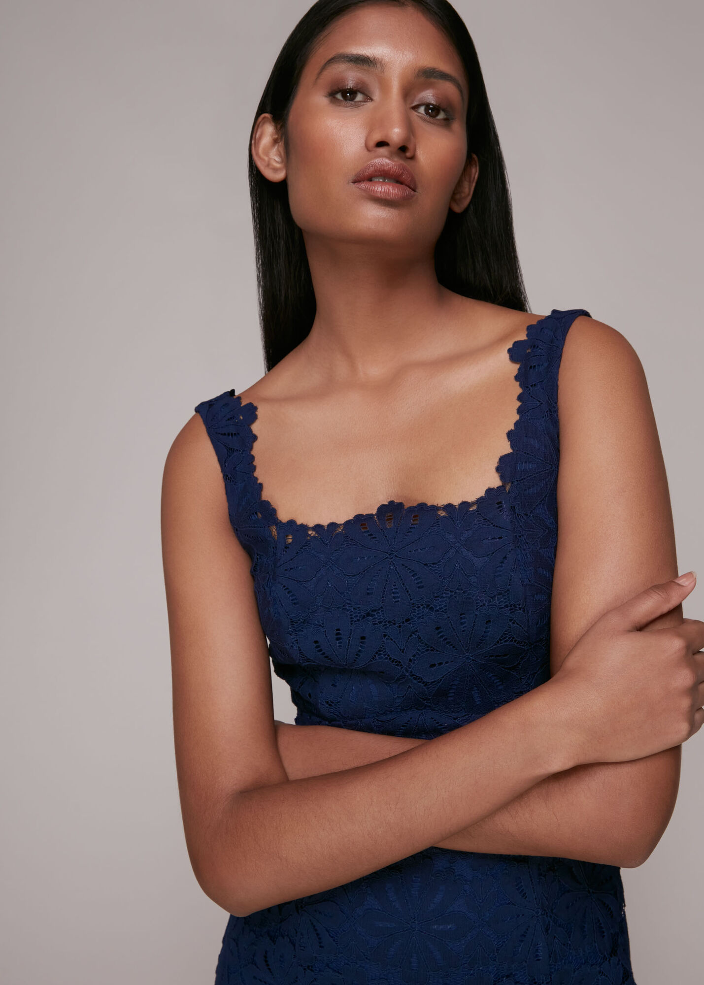 Navy Nova Lace Dress WHISTLES Whistles