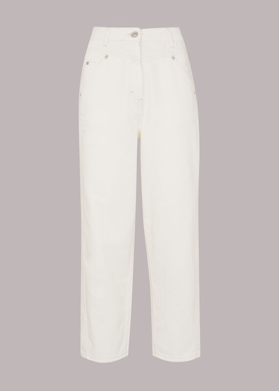 White Authentic Seam Detail Jean