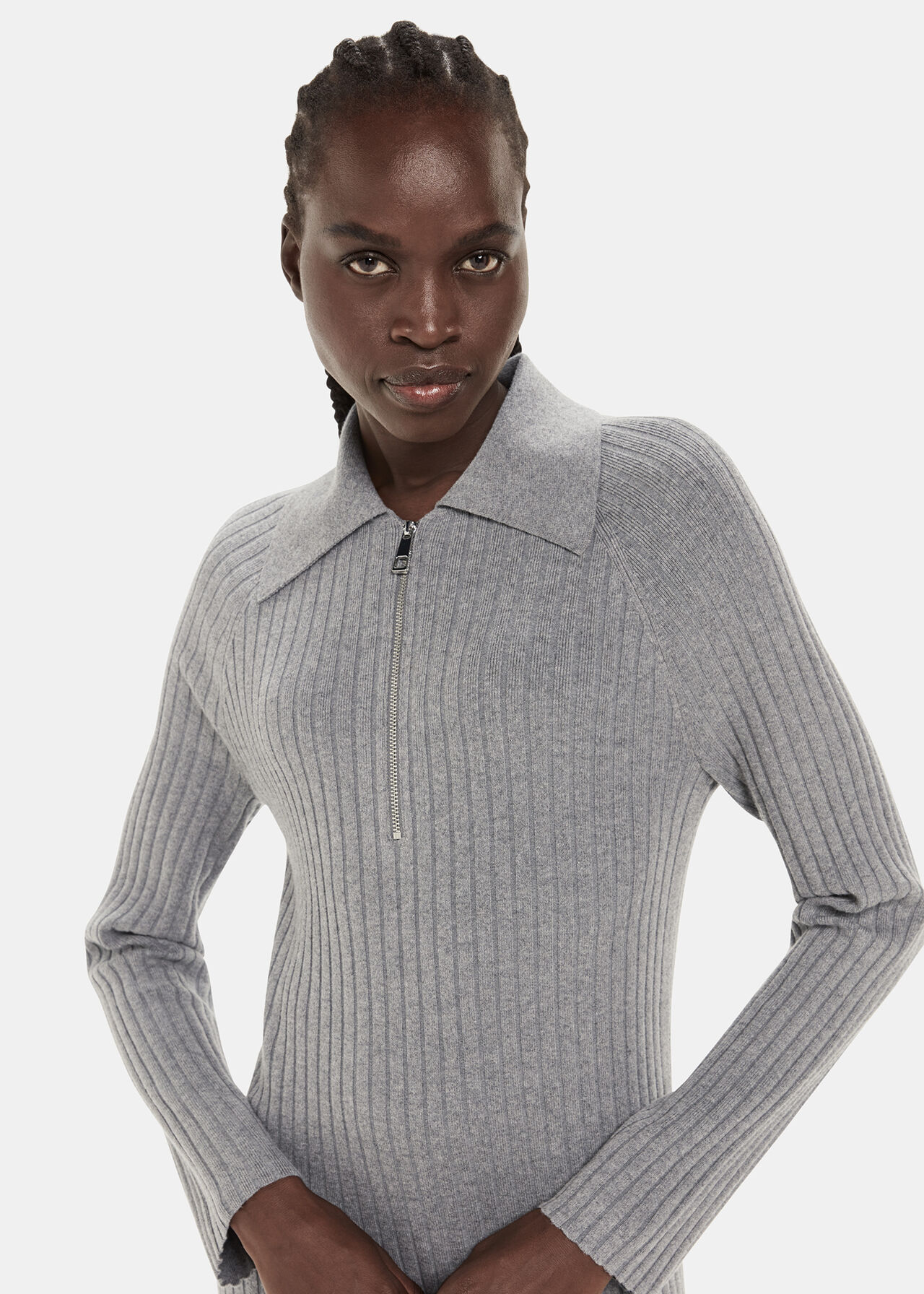 Bonnie Zip Ribbed Knit Dress