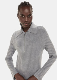Bonnie Zip Ribbed Knit Dress