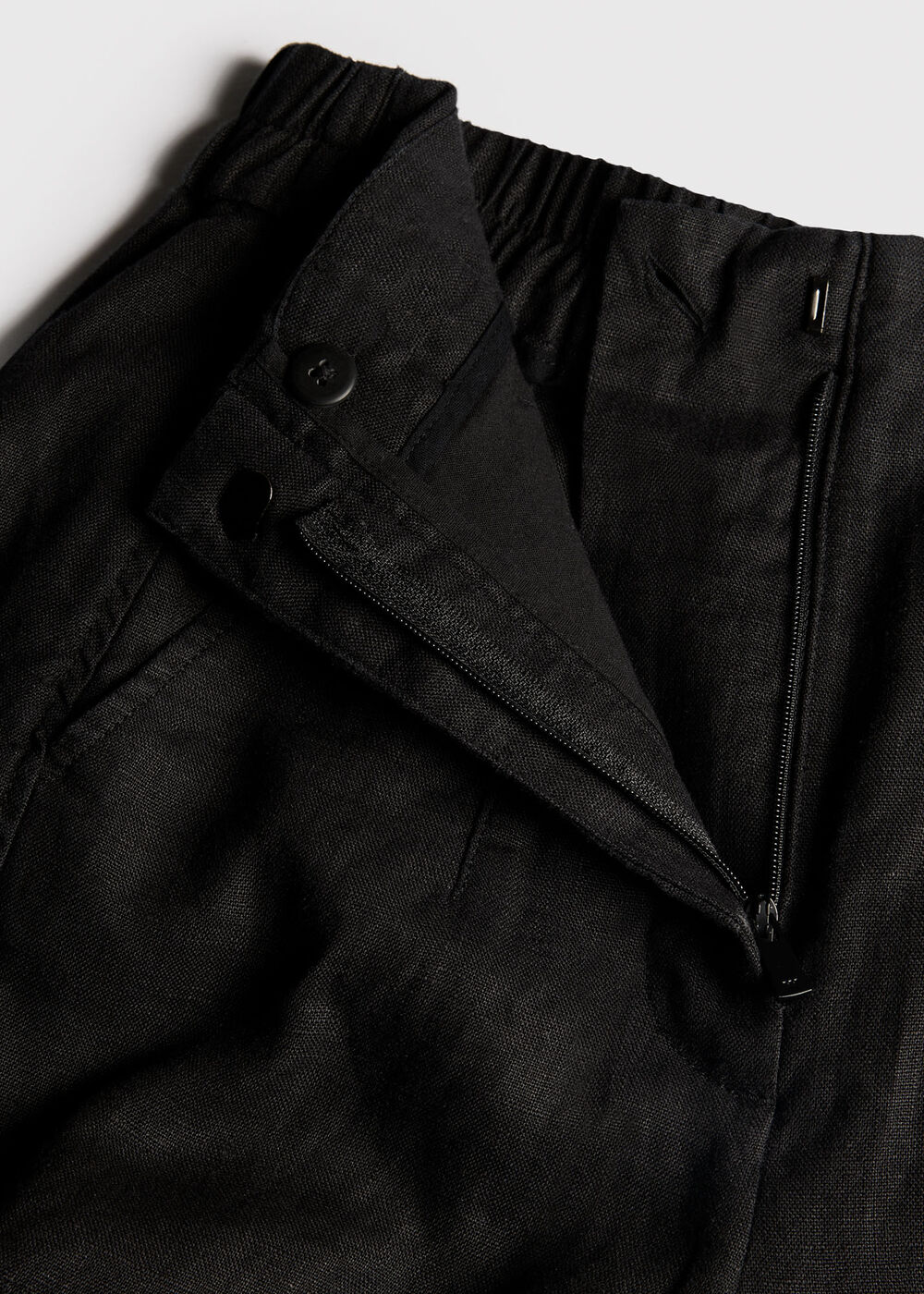 Petite Linen Barrel Leg Trouser