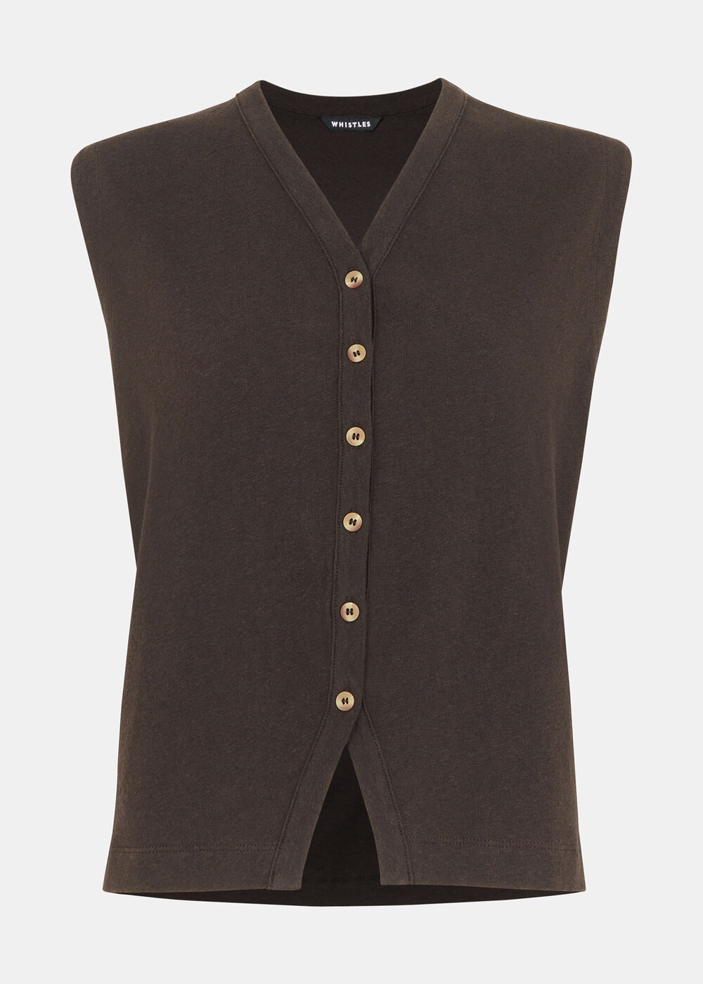 Linen Button Front Tank