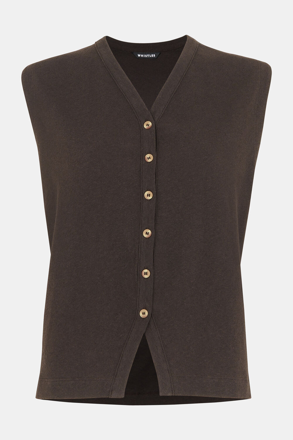Linen Button Front Tank