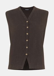 Linen Button Front Tank
