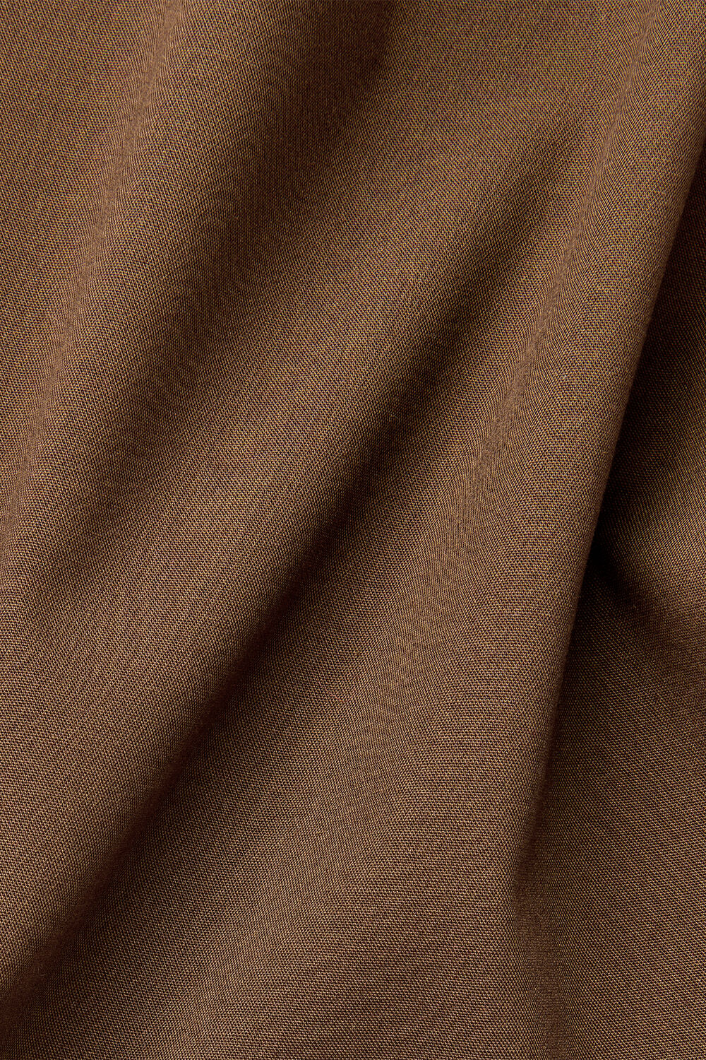 Brown Wool Blend Barrel Trouser