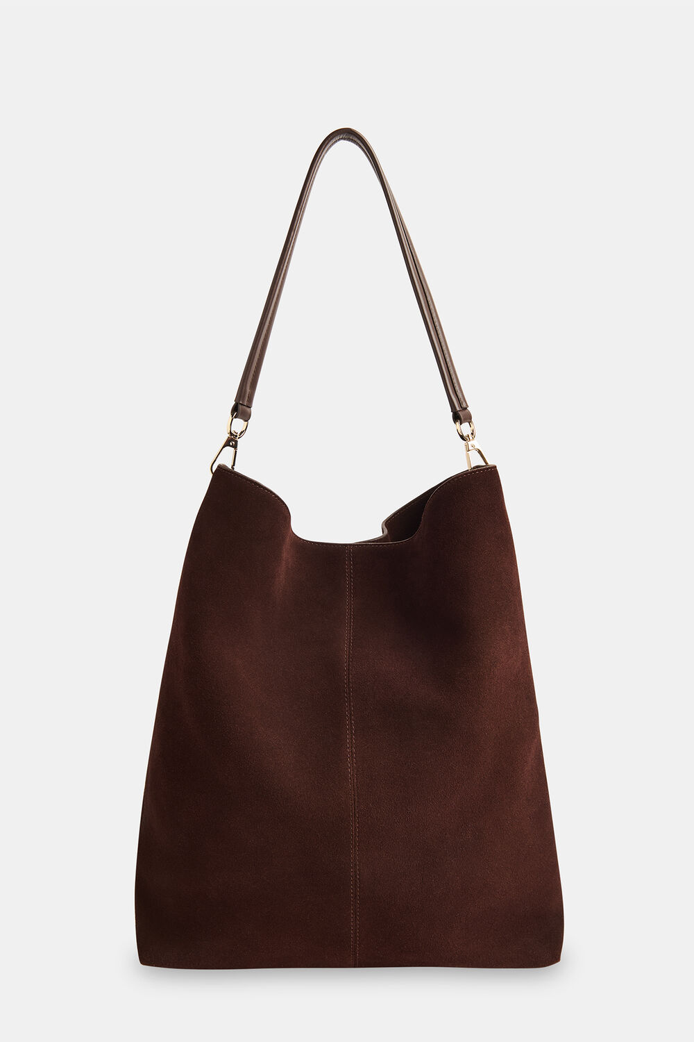 Chocolate Kamil Suede Tote Bag