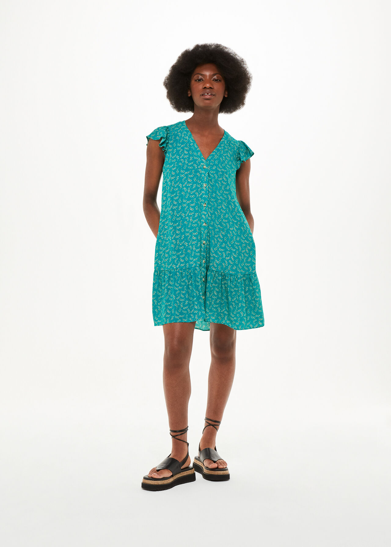 Floral Crescent Flippy Dress