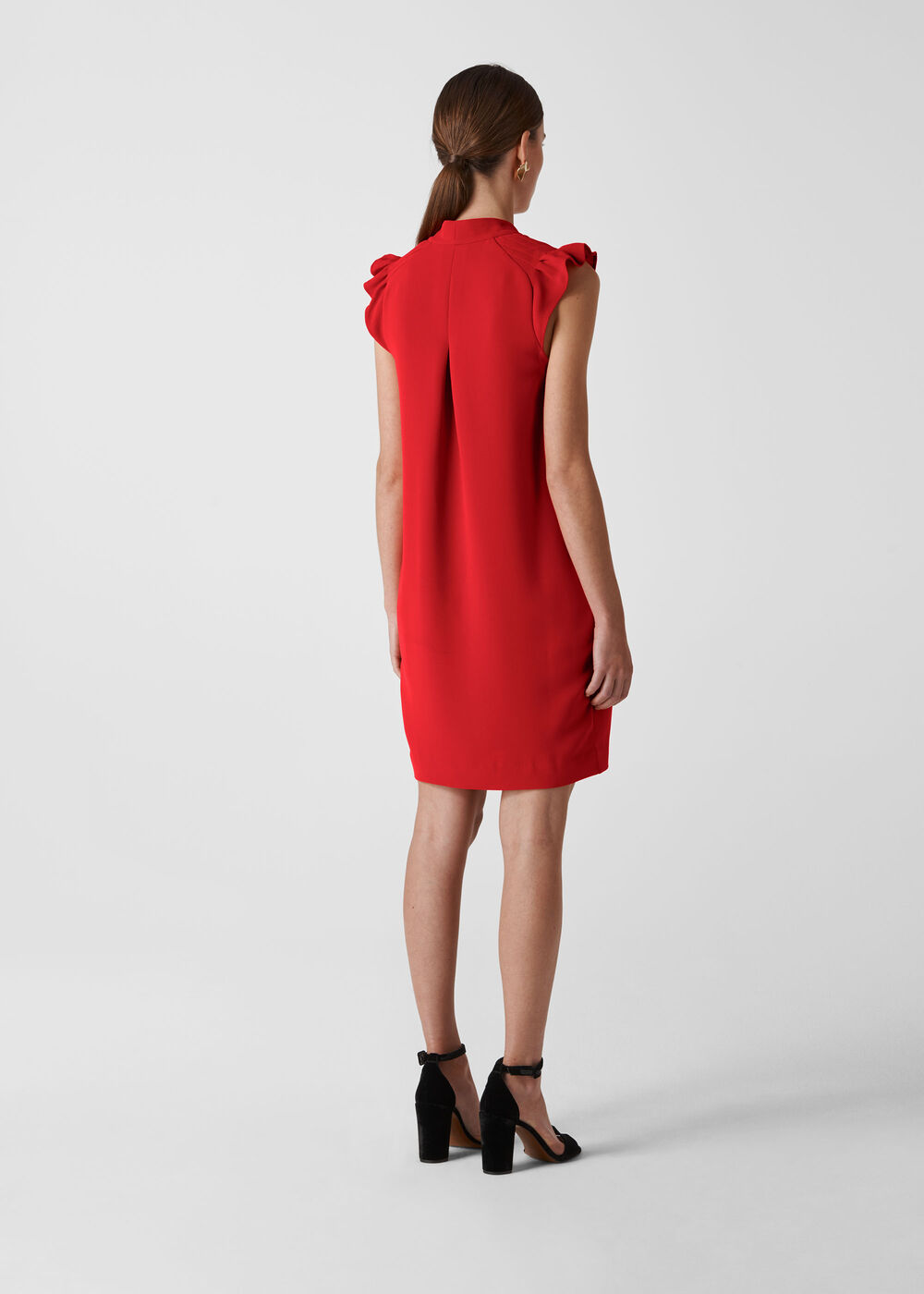 Safia Crepe Dress Red