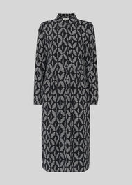 Courtney Geo Printed Dress Black and White