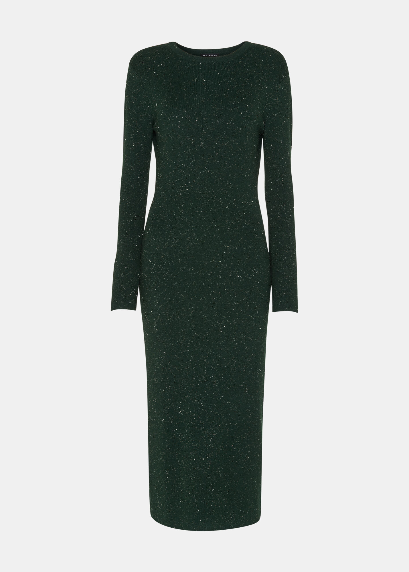 Dark Green Annie Sparkle Knit Dress WHISTLES