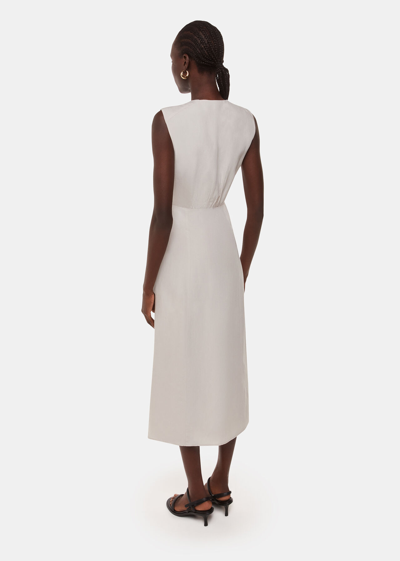 Abbie Linen Blend Midi Dress