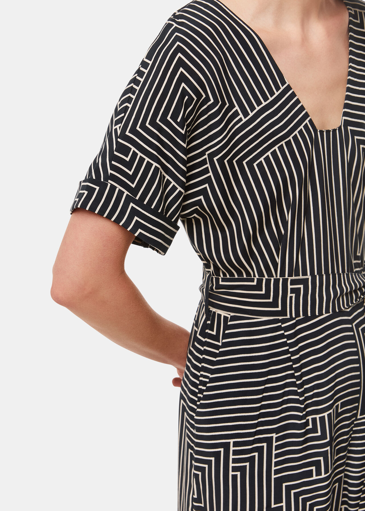Angled Stripe Jumpsuit