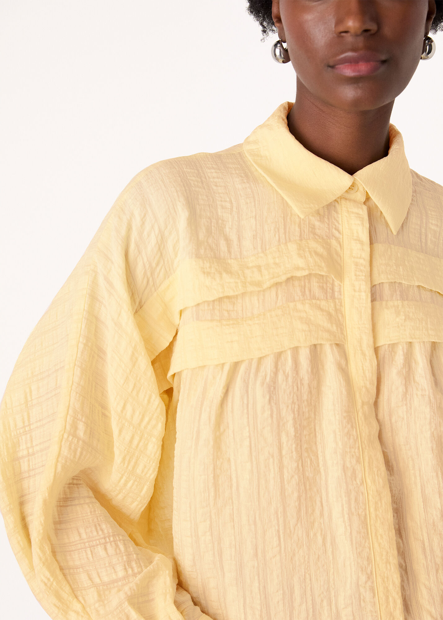 Butter Textured Frill Detail Blouse | WHISTLES | Whistles US |