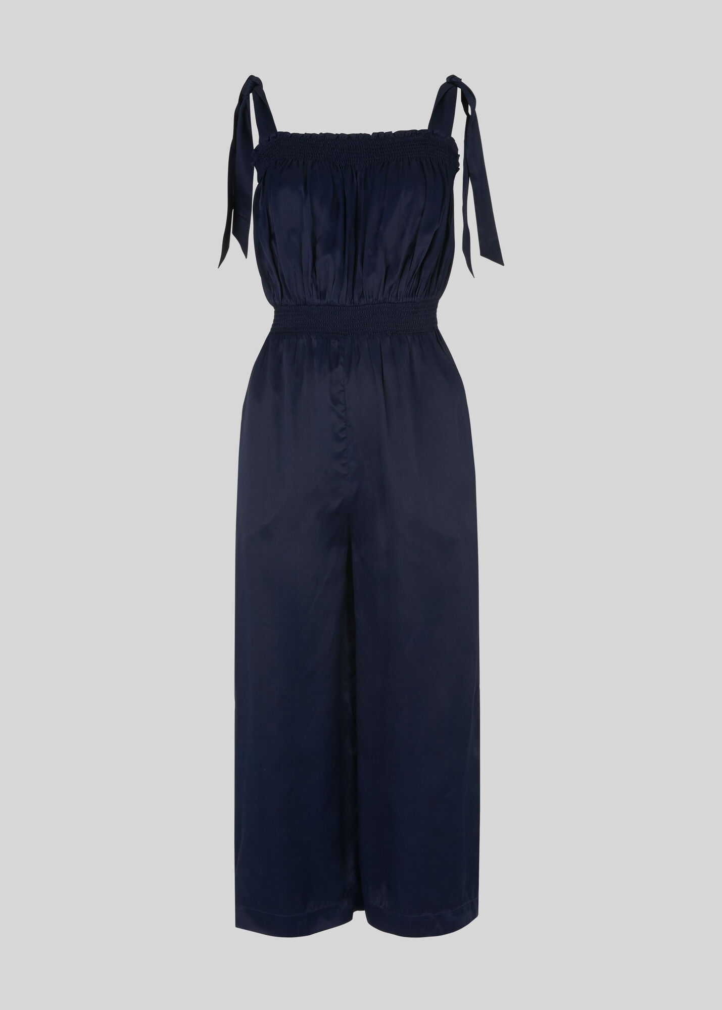 Navy Ally Tie Shoulder Jumpsuit WHISTLES